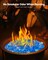10 LBS Fire Glass 3/4-Inch Fireplace Glass Rocks for Fire Pit Table 3 Colors